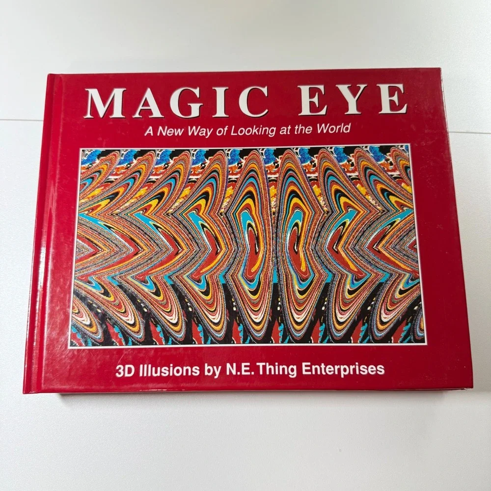 3 Vintage 90s MAGIC EYE 3D Illusion Hardcover Book Lot Disney Magic Eye II 1990